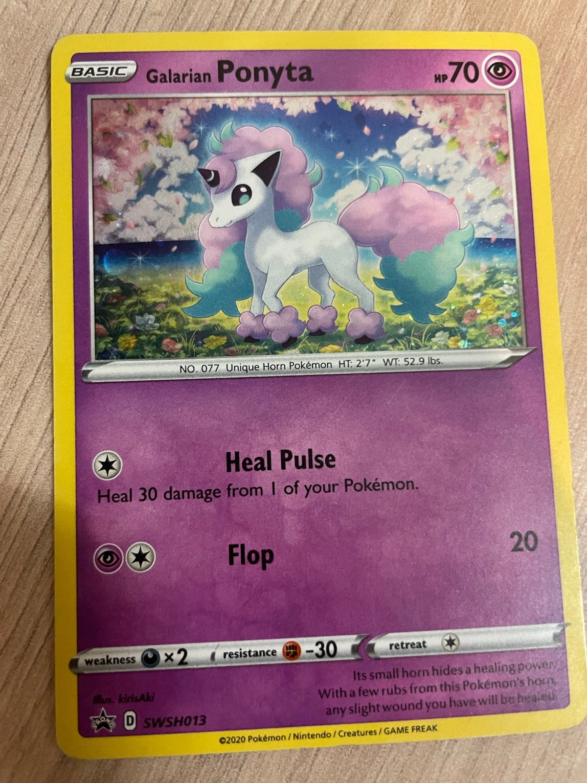 Pokémon Kaart: Galarian Ponyta SWSH013 (Basic, HP70), Ophalen of Verzenden, Zo goed als nieuw, Losse kaart