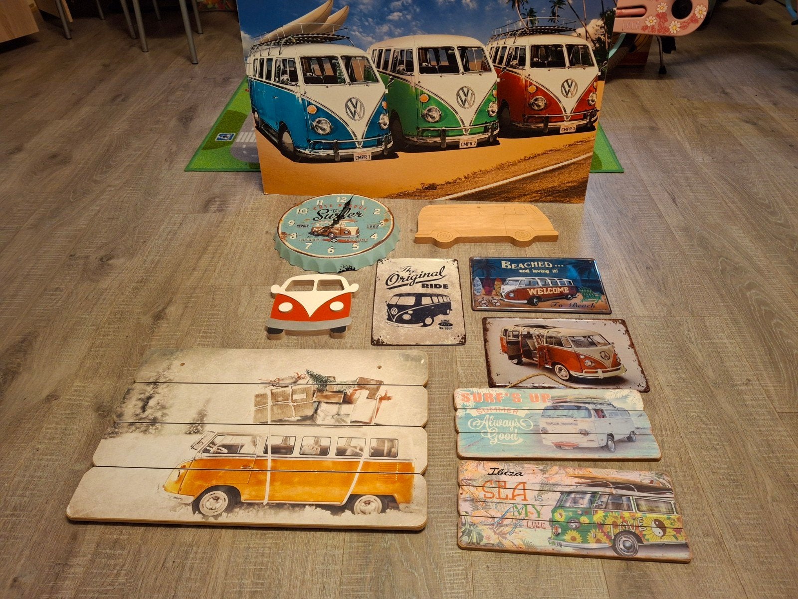 Volkswagen Busjes Decoratie Set - Vintage Stijl, Ophalen, Gebruikt, Meerkleurig, Vintage