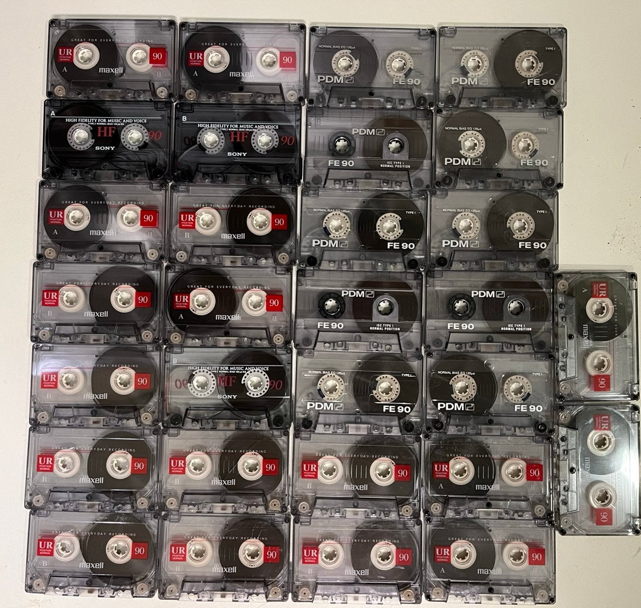 30 cassette bandjes (sony maxell pdm), Cd's en Dvd's, Ophalen of Verzenden, Zo goed als nieuw, Overige genres, 2 t/m 25 bandjes