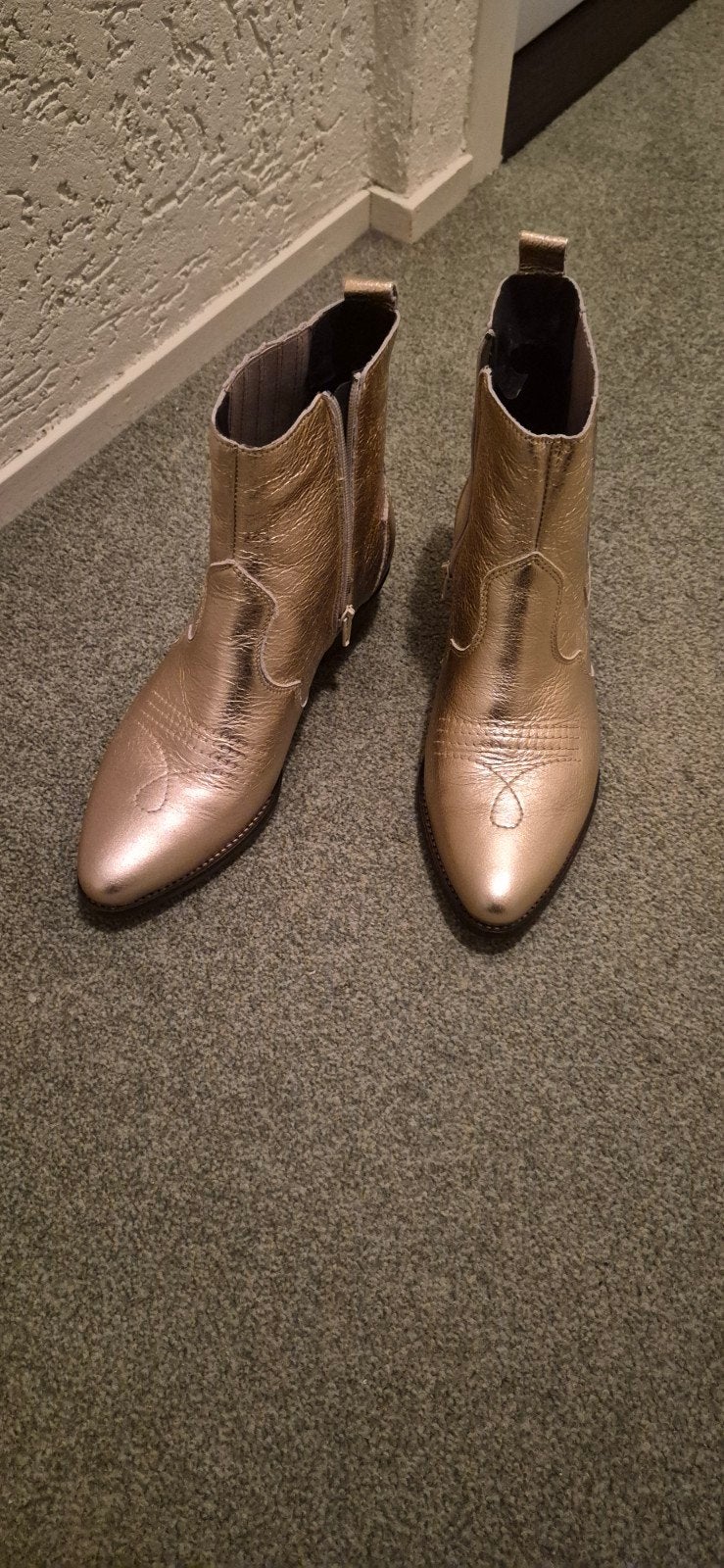 Gouden cowboylaarzen van PS Poelman, maat 40, Overige kleuren, Lage of Enkellaarzen, Nieuw, Ophalen of Verzenden