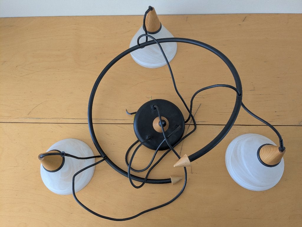 Massive hanglamp, Ophalen of Verzenden, Zo goed als nieuw, Glas, Minder dan 50 cm