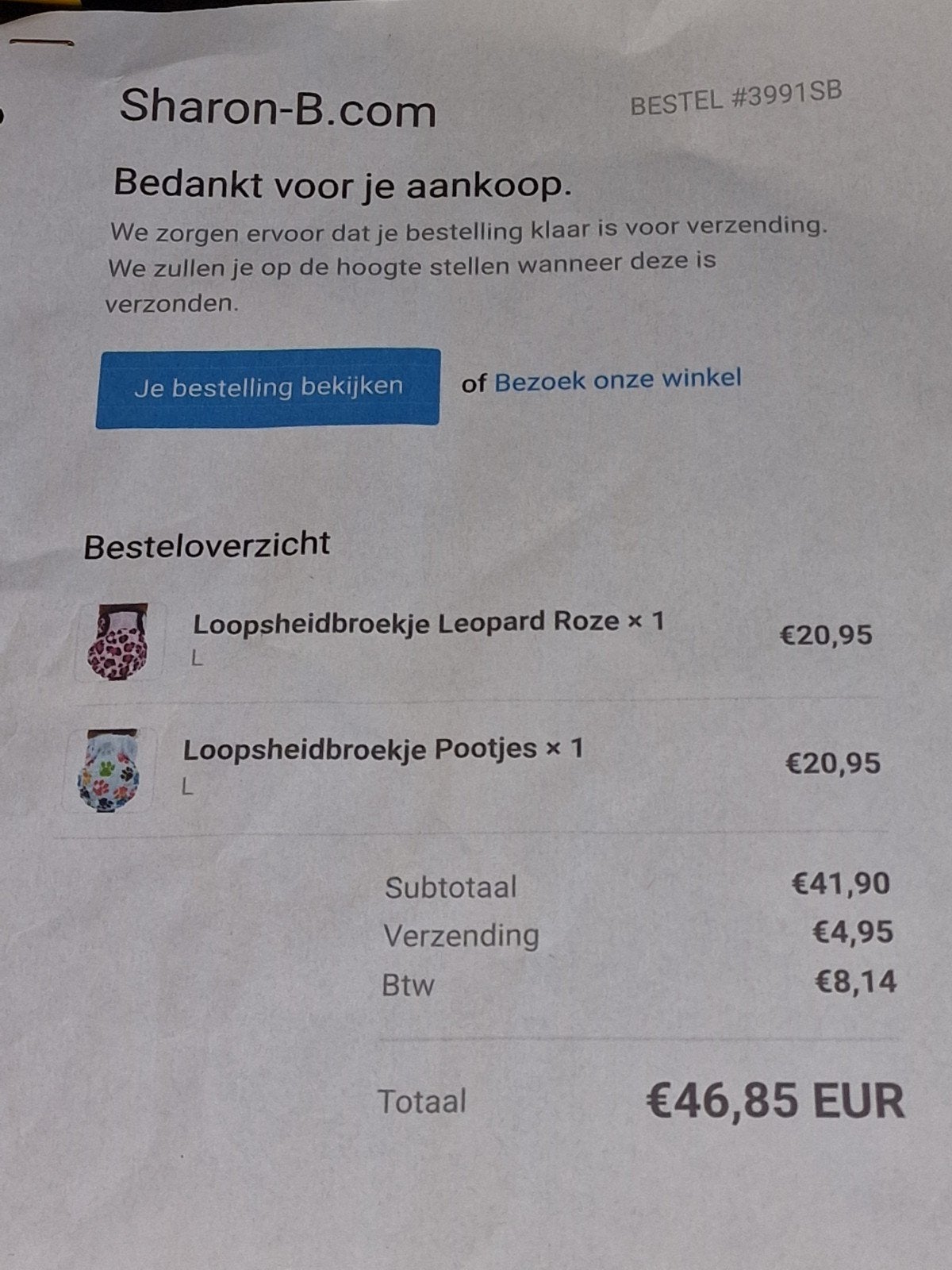 2xSharon loopsheid. broekjes mt L, Ophalen of Verzenden, Zo goed als nieuw
