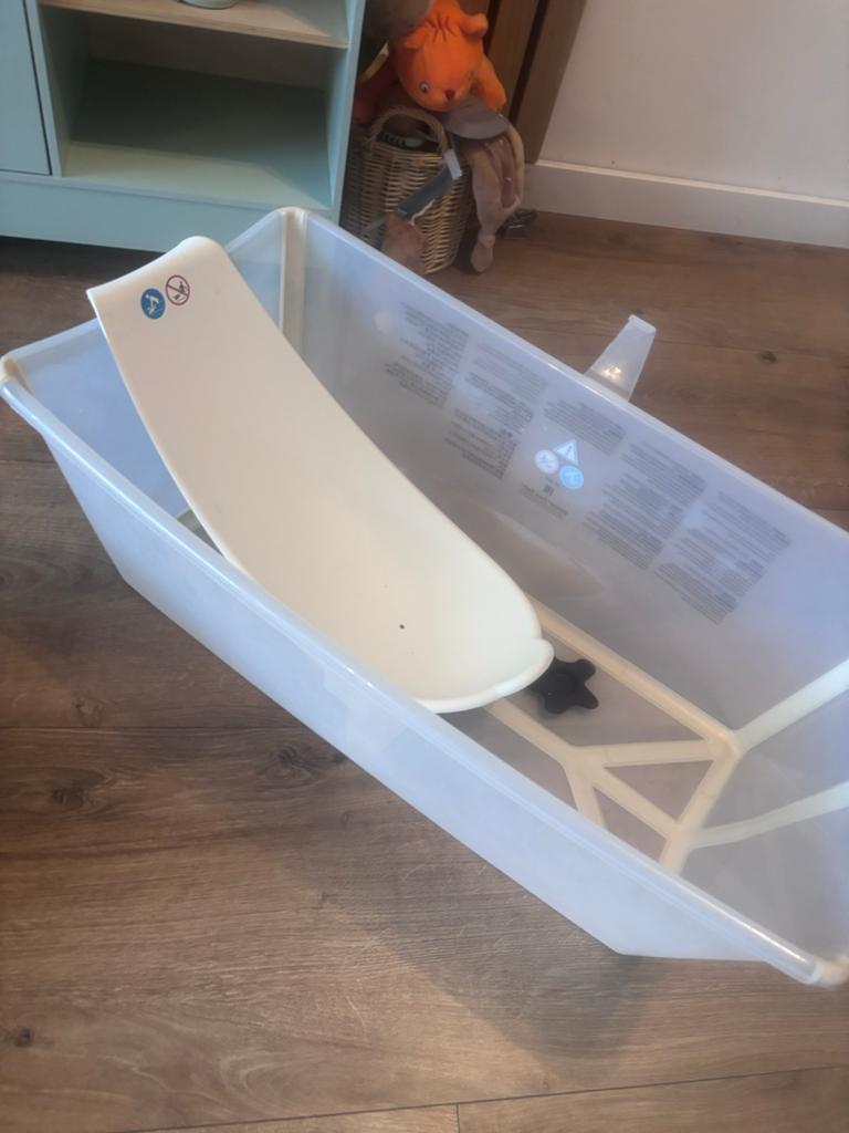 Stokke Flexi Bath badje met babyzitje, Gebruikt, Badje, Standaard, Ophalen