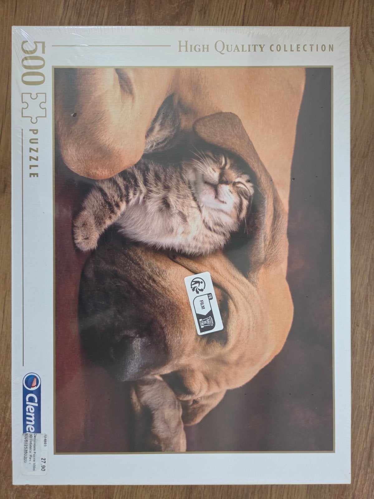 Clementoni 500 stukjes puzzel: Katje en hond, Ophalen of Verzenden, Minder dan 500 stukjes, Nieuw, Legpuzzel