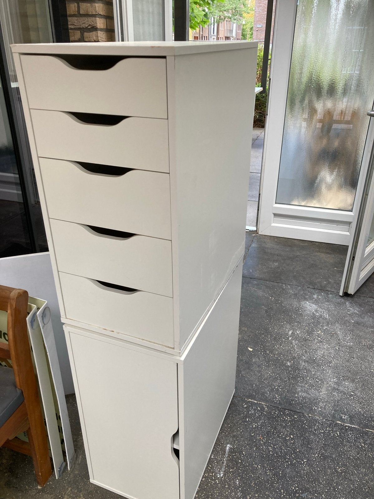 IKEA Alex ladeblok met extra kastje, Huis en Inrichting, Ophalen, Minder dan 50 cm, Gebruikt, 5 laden of meer