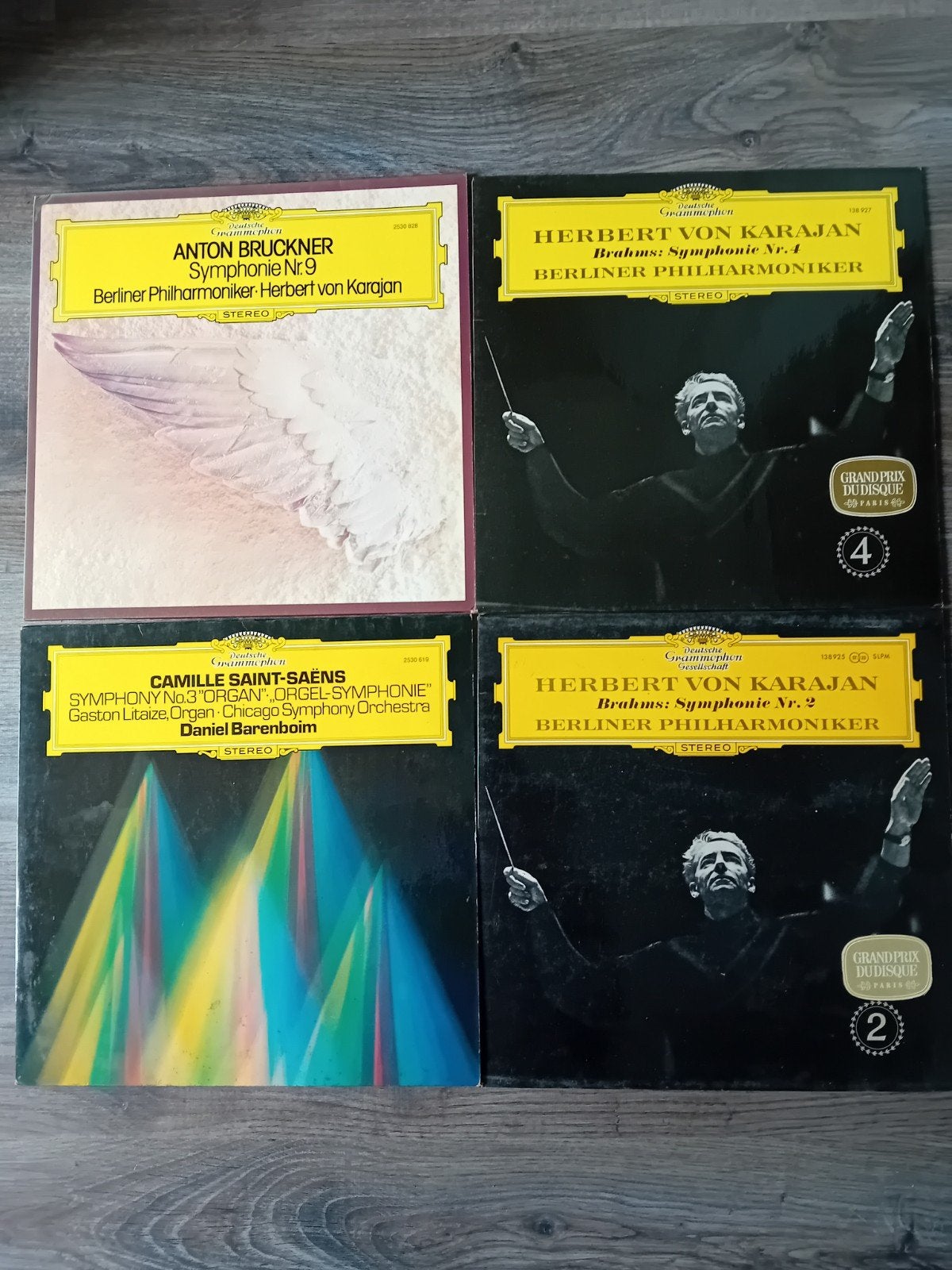 Klassieke LP's: Bruckner, Brahms, Saint-Saëns - 4 stuks, Gebruikt, Ophalen of Verzenden, Romantiek, 12 inch