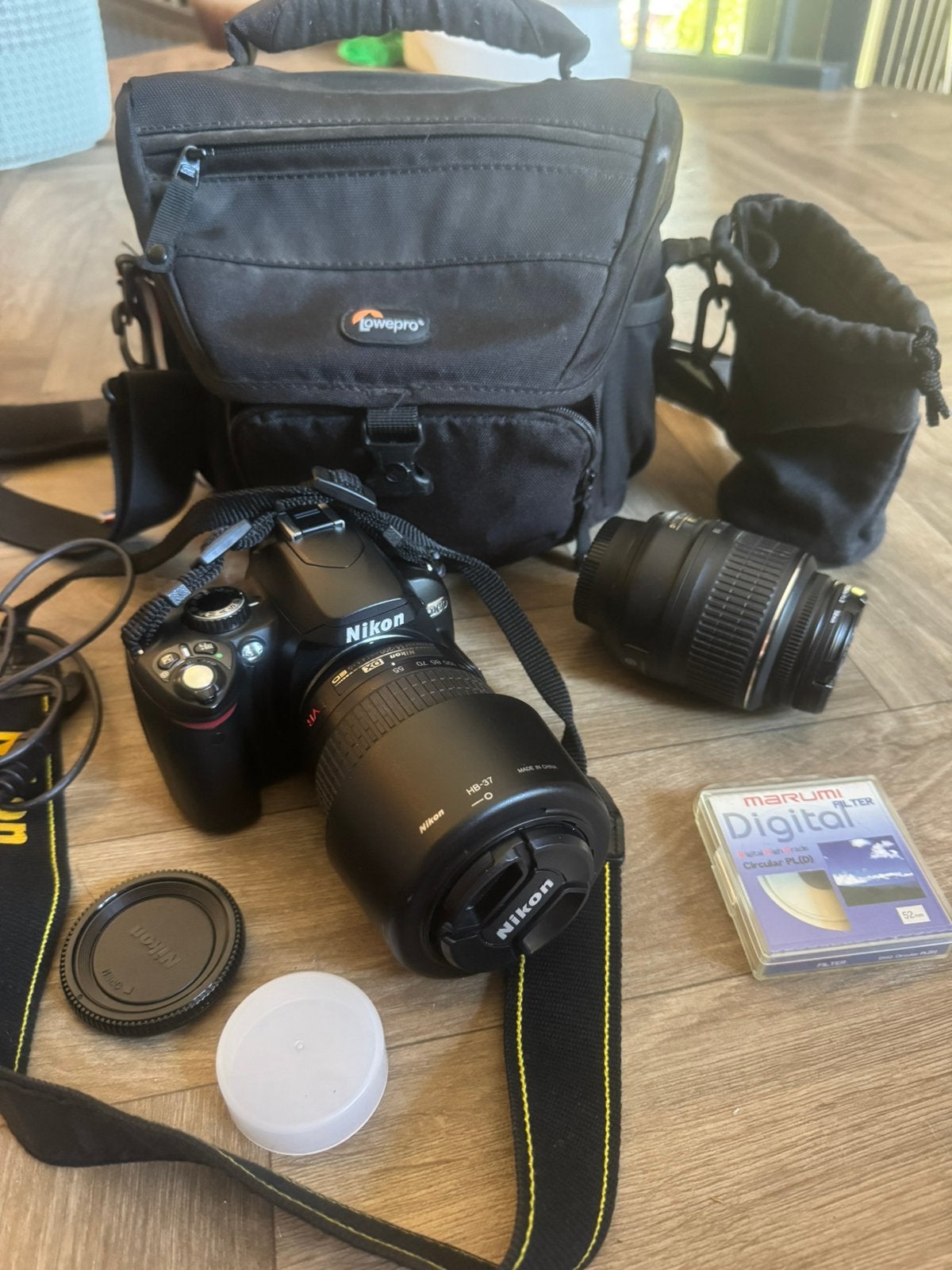 Nikon D60 spiegelreflexcamera (als nieuw) met 2 Nikon lenzen, Ophalen of Verzenden, Zo goed als nieuw, Nikon, 8 keer of meer
