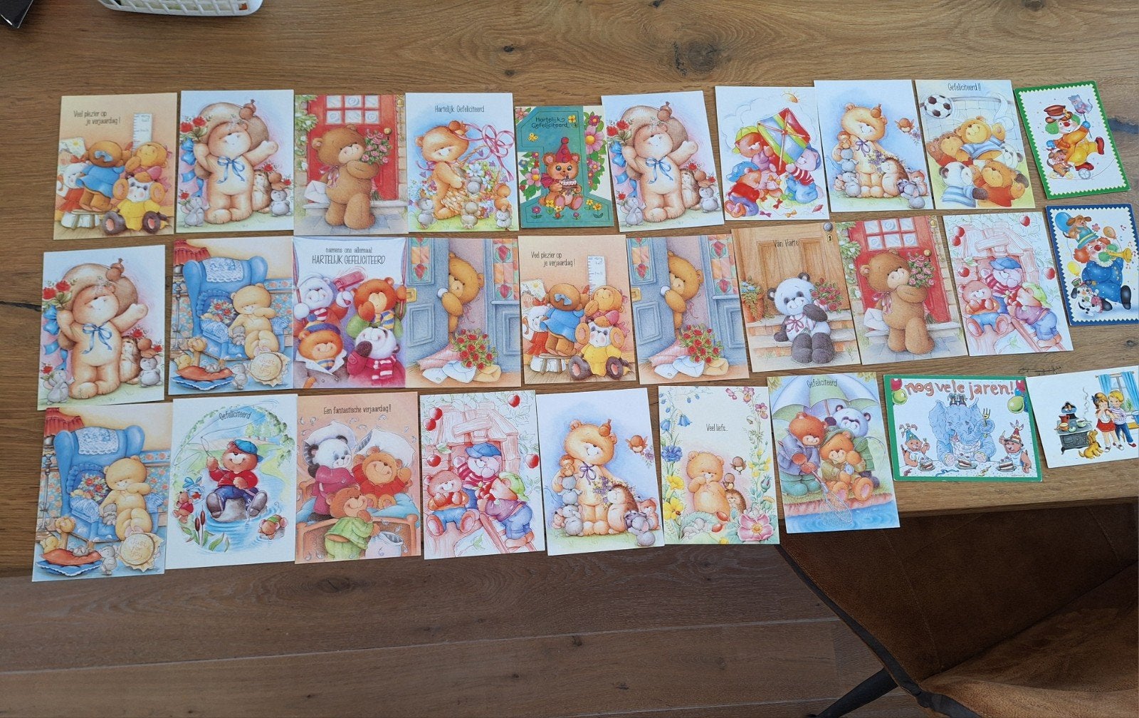 30 ongeschreven wenskaarten met beertjes en dieren, Diversen, Ophalen of Verzenden