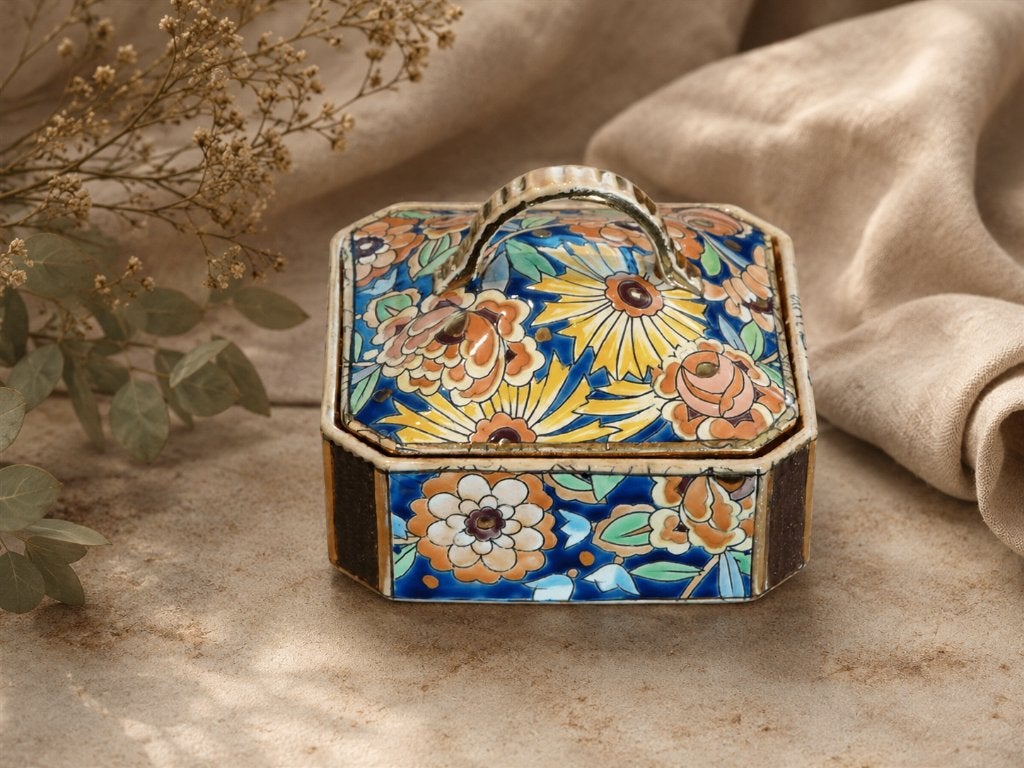 Boch Frères La Louvière dekseldoos, art deco, Ophalen of Verzenden