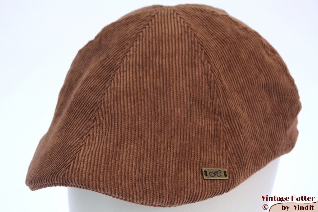 Platte pet Hawkins licht bruin rib 56, 57, 58, 59 & 60 Nieuw, Nieuw, Ophalen of Verzenden, Pet, 58 of 59 cm (L, 7¼ of ⅜ inch)