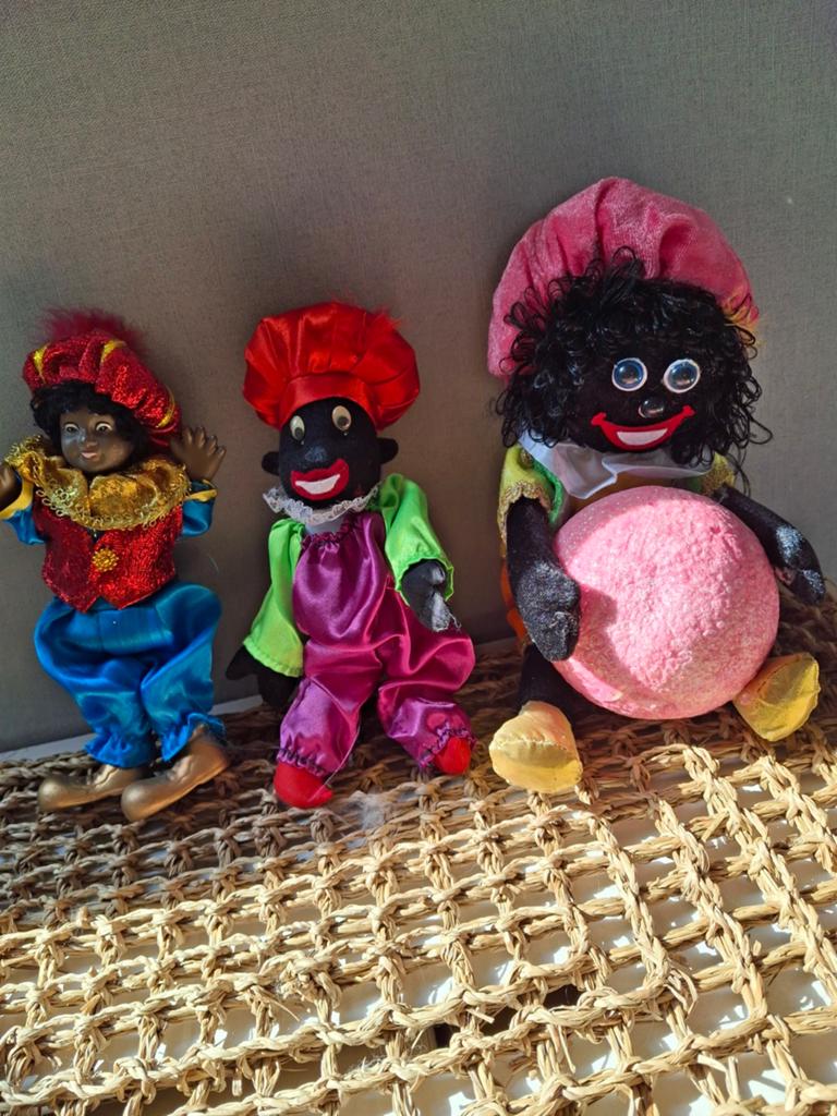 3 vintage zwarte pietjes, Diversen, Sinterklaas, Ophalen of Verzenden, Gebruikt