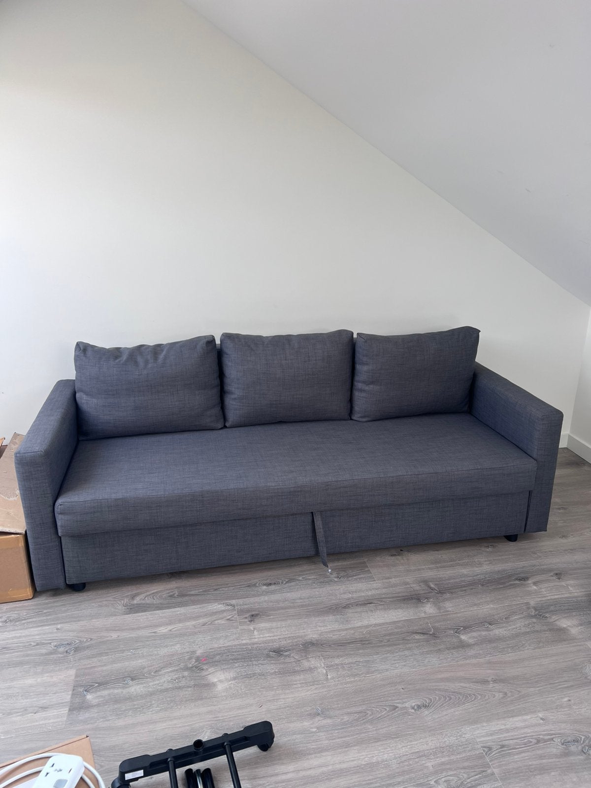 Brand new Ikea 3 seat sofa-bed, Huis en Inrichting, Ophalen, Overige maten, 200 cm, Grijs