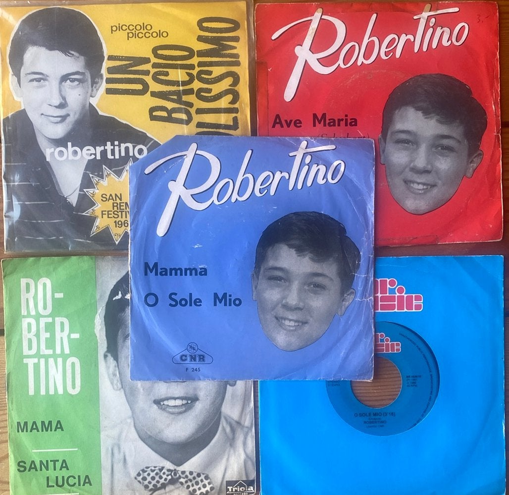 5 Singles van Robertino, Gebruikt, Verzenden, 7 inch, Levenslied of Smartlap