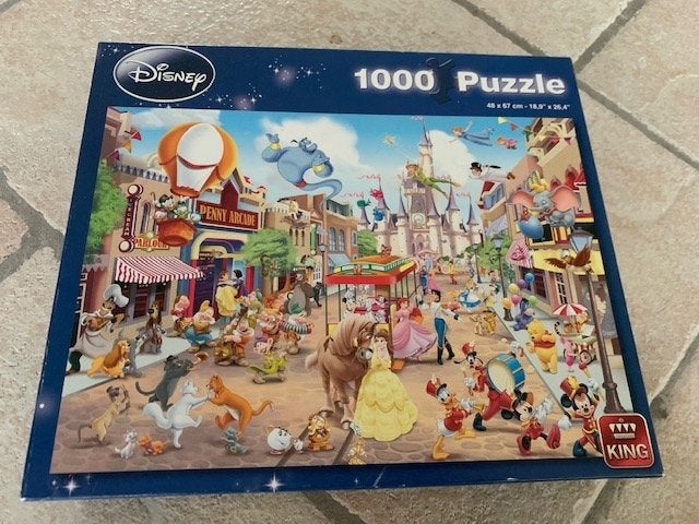 Disneyland puzzel 1000 stuks King. Compleet, Ophalen of Verzenden, 500 t/m 1500 stukjes, Gebruikt