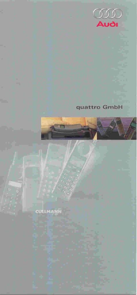 Audi quattro GmbH over autotelefoons (aug. 1997), Ophalen of Verzenden, Nieuw, Audi