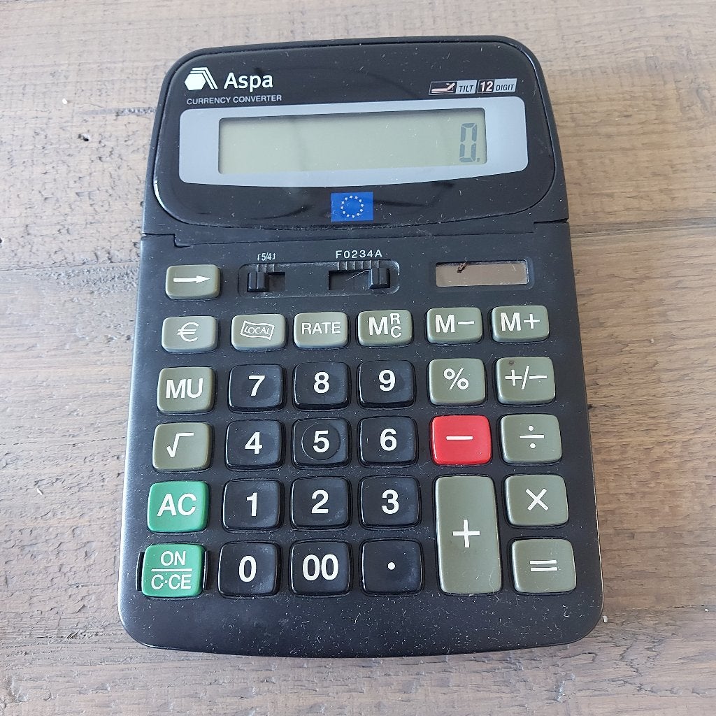 Aspa vintage rekenmachine - groot model, Ophalen of Verzenden, Gebruikt