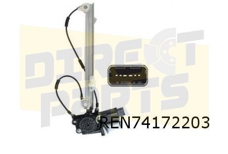 Renault Laguna (1/01-10/07) raammechaniek Links achter (elb., -, Renault, -, Nieuw