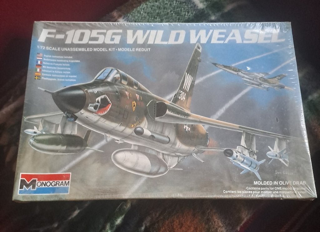 Monogram F-105G Wild Weasel 1/72, Overige merken, 1:72 tot 1:144, Ophalen of Verzenden, Zo goed als nieuw