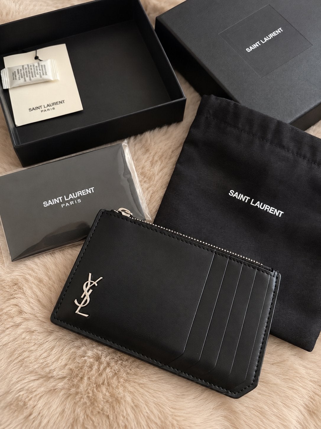 Saint Laurent (YSL) cardholder – nieuw, Sieraden, Tassen en Uiterlijk, Ophalen, Zo goed als nieuw, Zwart