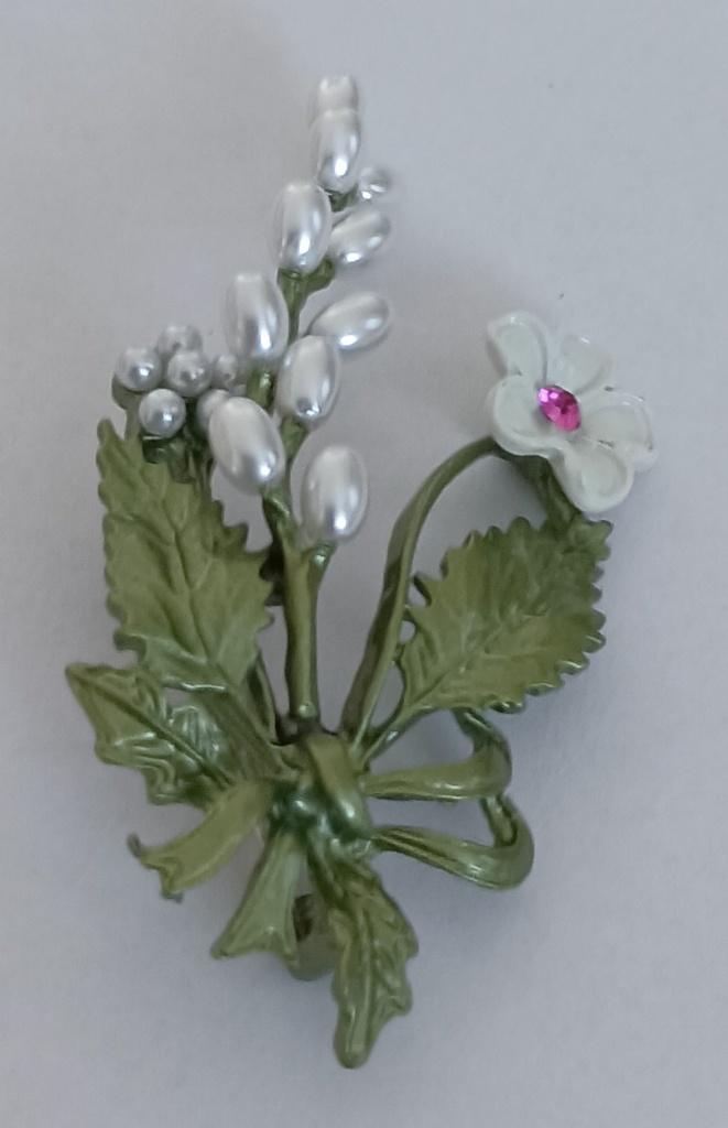 Bloem broche, Overige materialen, 4 tot 7 cm, Overige kleuren, Nieuw