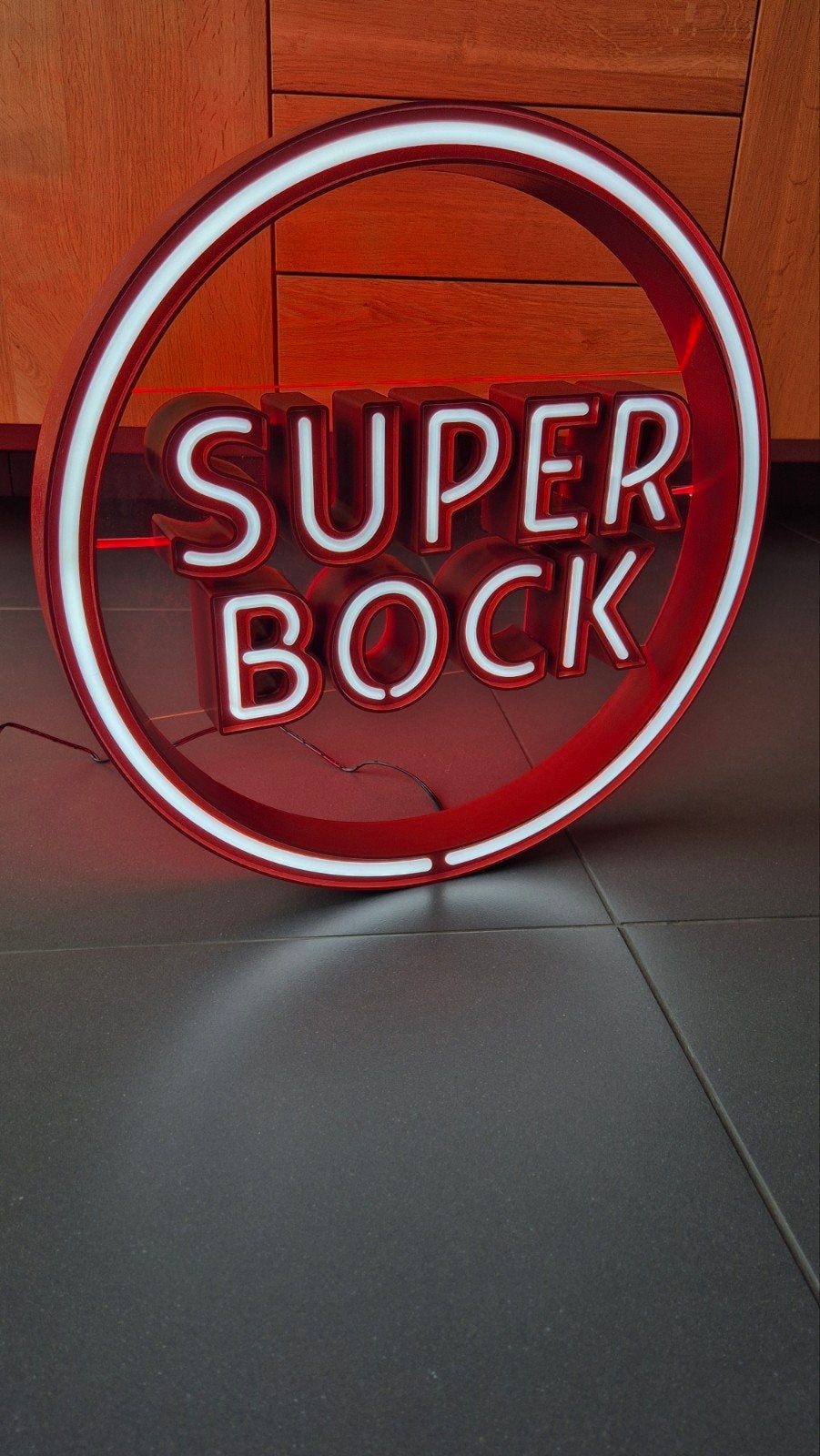 Super Bock Lichtreclame, Verzamelen, Ophalen of Verzenden, Zo goed als nieuw, Lichtbak of (neon) lamp
