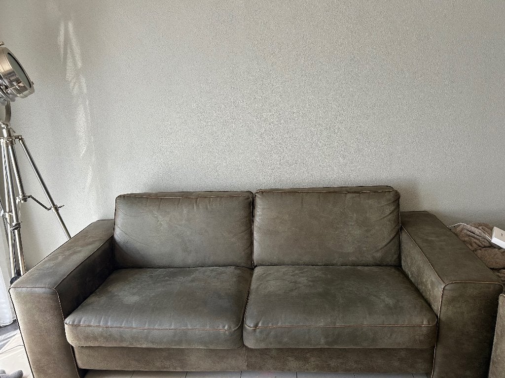 Bankstel, Huis en Inrichting, Banken | Bankstellen, Ophalen, Gebruikt, Rechte bank, Leer