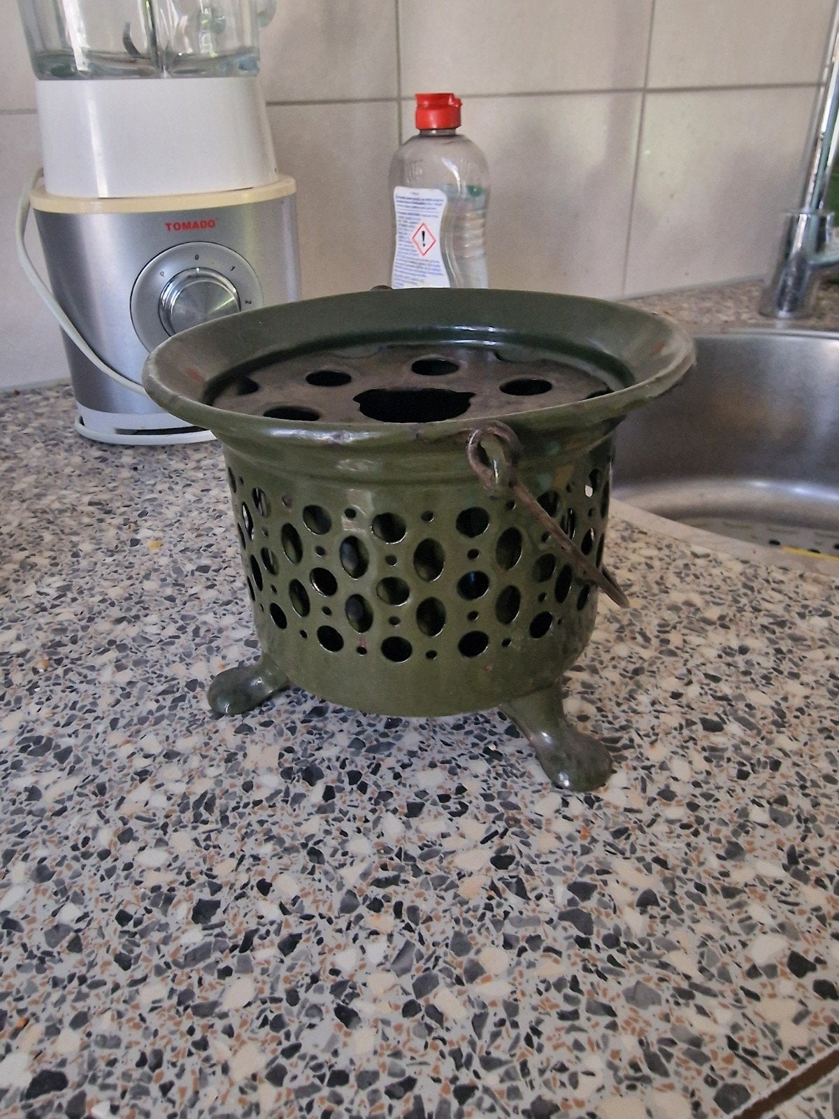 vintage groene warmtehouder thee of koffie, Ophalen of Verzenden