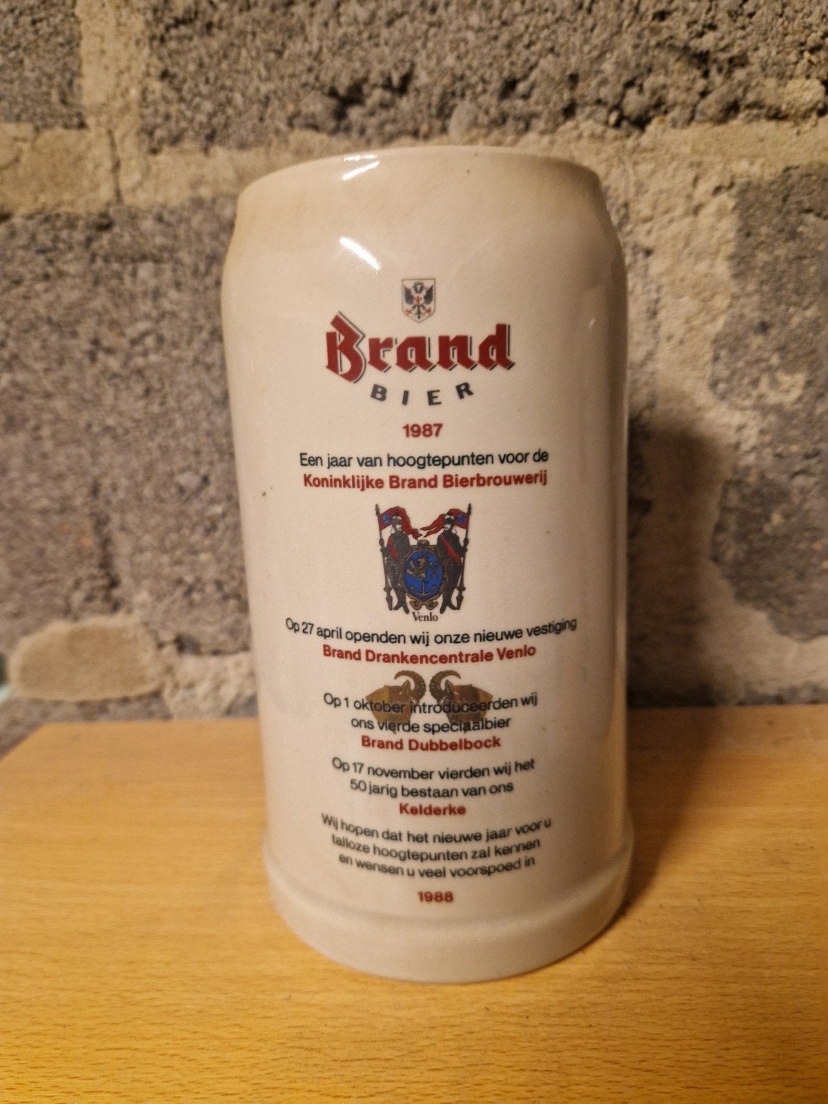 Vintage Brand Bier Pul 1987 - Jubileumeditie, Ophalen, Zo goed als nieuw