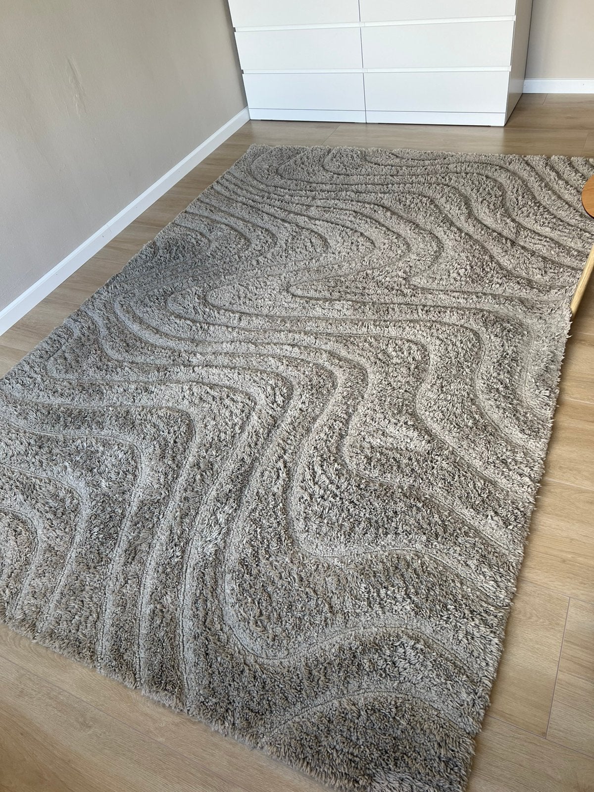 Bruin/beige vloerkleed 190x 280, Ophalen, Bruin, 200 cm of meer, Zo goed als nieuw
