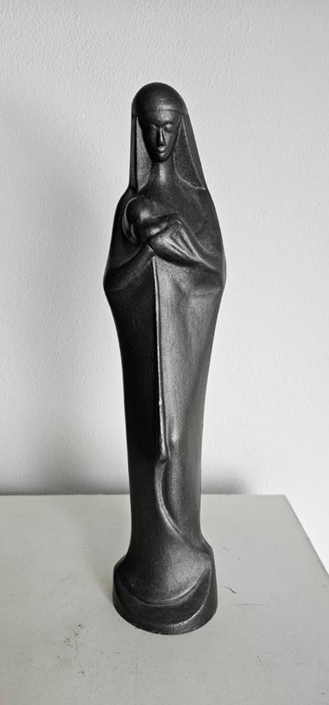 Gietijzeren Beeld Maria met Kind - Religieuze Kunst, Ophalen