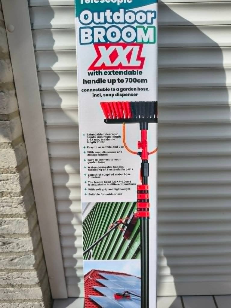 Telescopische wasborstel met waterdoorvoer 7 meter NIEUW, Ophalen, Overige typen