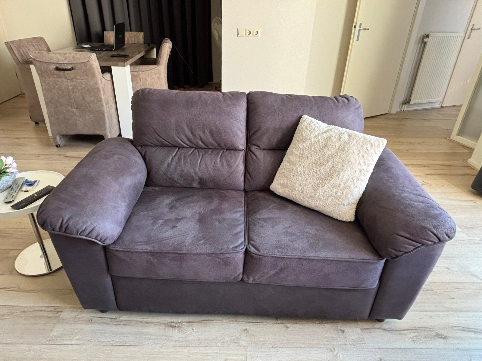 Comfortabele 2 en 2,5 bank - Grijs/taupe, Ophalen, 150 tot 200 cm, Tweepersoons, 75 tot 100 cm