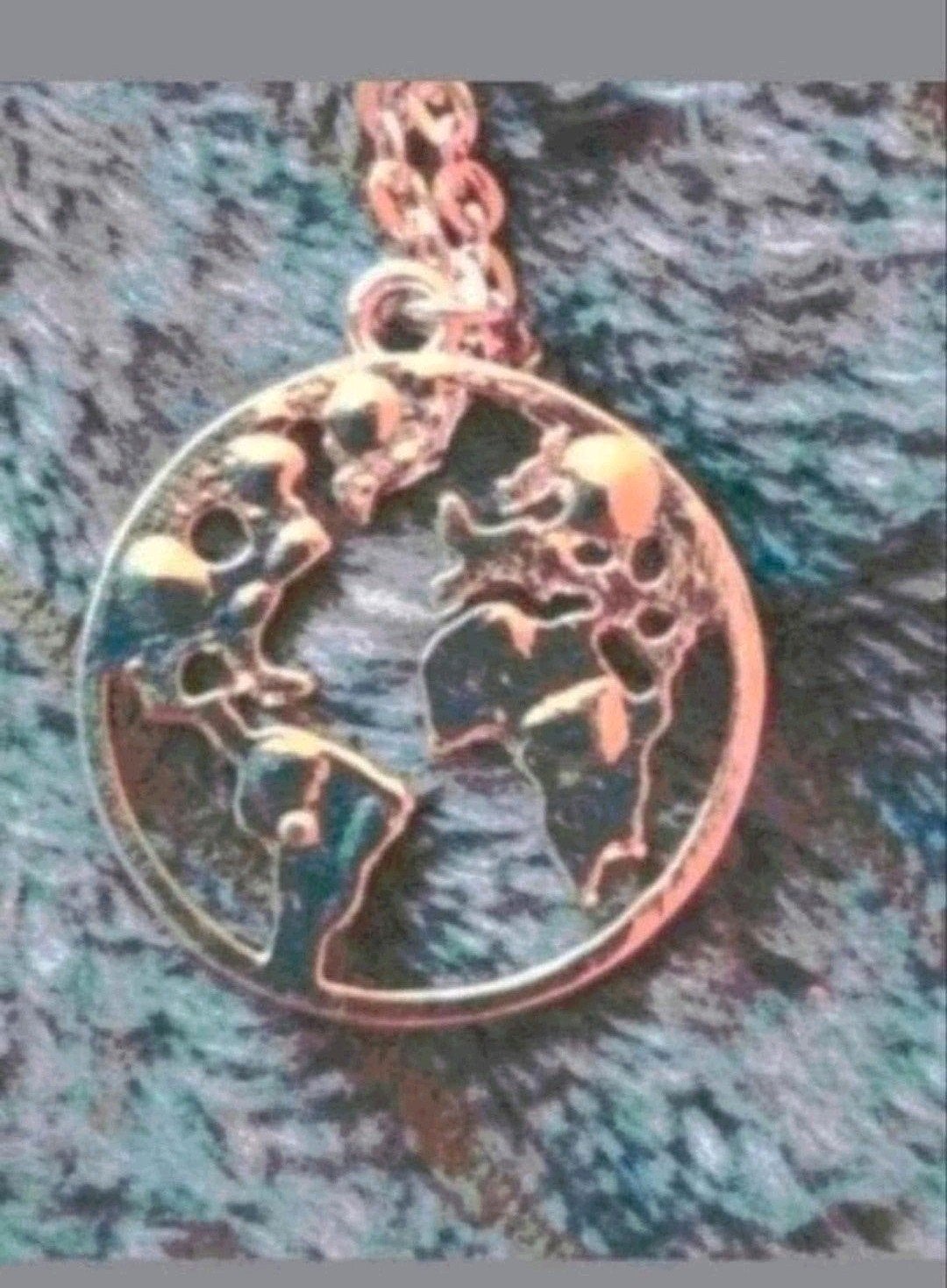 ketting wereld, Verzenden, Nieuw, Zilver, Met hanger