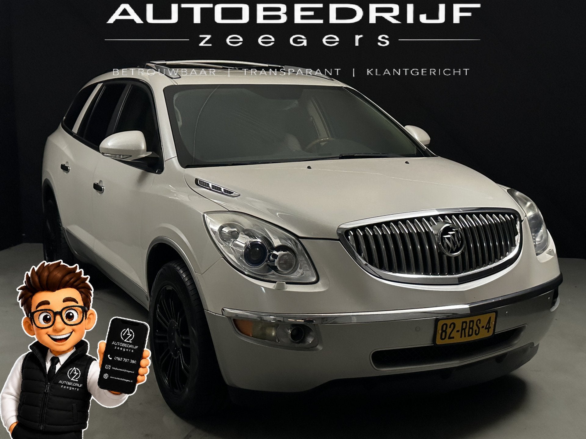 Buick Enclave *Automaat*Navi*7 Persoons* (bj 2008), Automaat, Gebruikt, Wit, Bedrijf