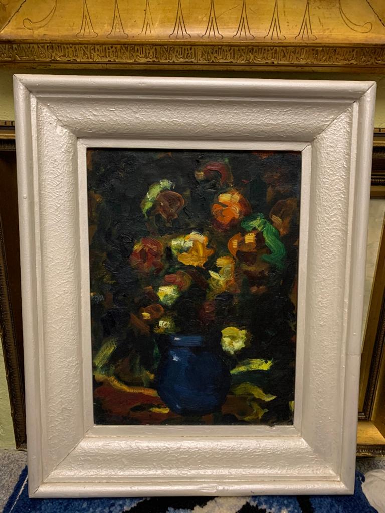 Impressionistisch bloemstilleven Alexander Rodin(?), Ophalen of Verzenden