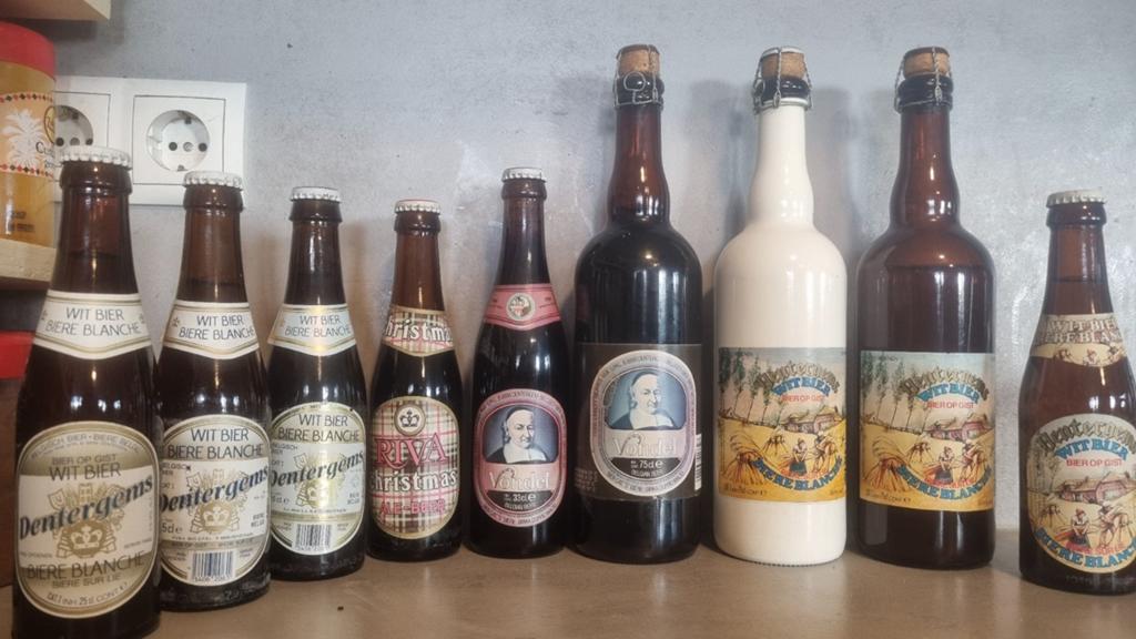 Riva Dentergem – Vondel, Witbier & Christmas Ale (’70s-'90s), Verzamelen, Biermerken, Zo goed als nieuw, Flesje(s), Overige merken