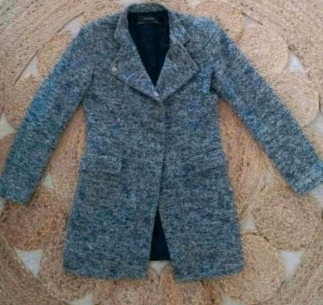 Zara Basic mantel jas ZGAN maat M, Kleding | Dames, Maat 38/40 (M), Blauw, Ophalen of Verzenden, Zo goed als nieuw