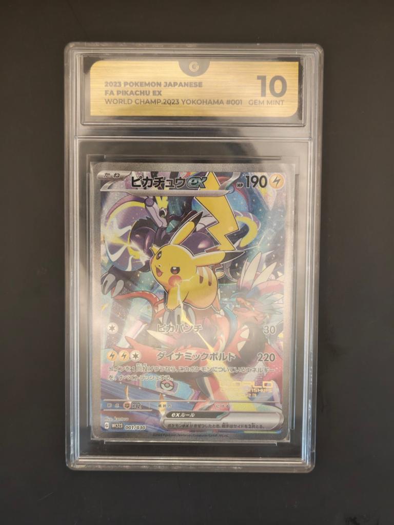 Pikachu EX World Champ.2023 Yokohama #001 GG 10, Ophalen of Verzenden, Nieuw, Losse kaart