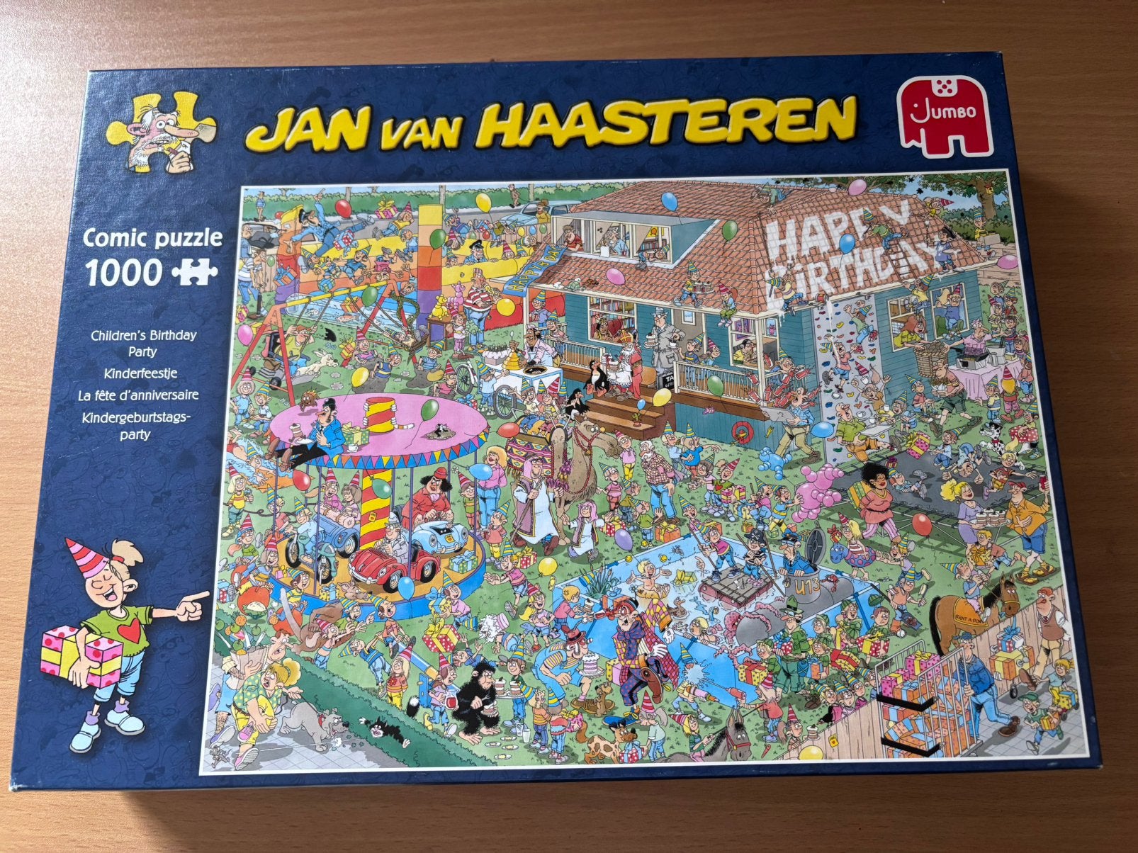 Jan van Haasteren 1000 stukjes “kinderfeest”, Hobby en Vrije tijd, Ophalen, 500 t/m 1500 stukjes, Zo goed als nieuw
