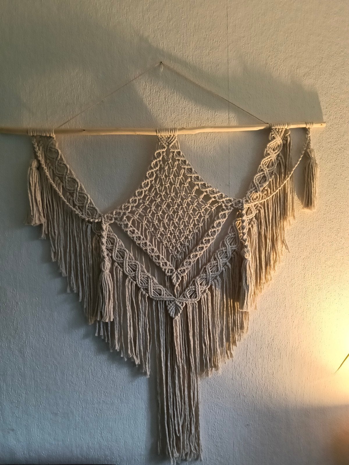 macrame, Nieuw, 100 cm, Natuurlijk materiaal, Handgemaakt