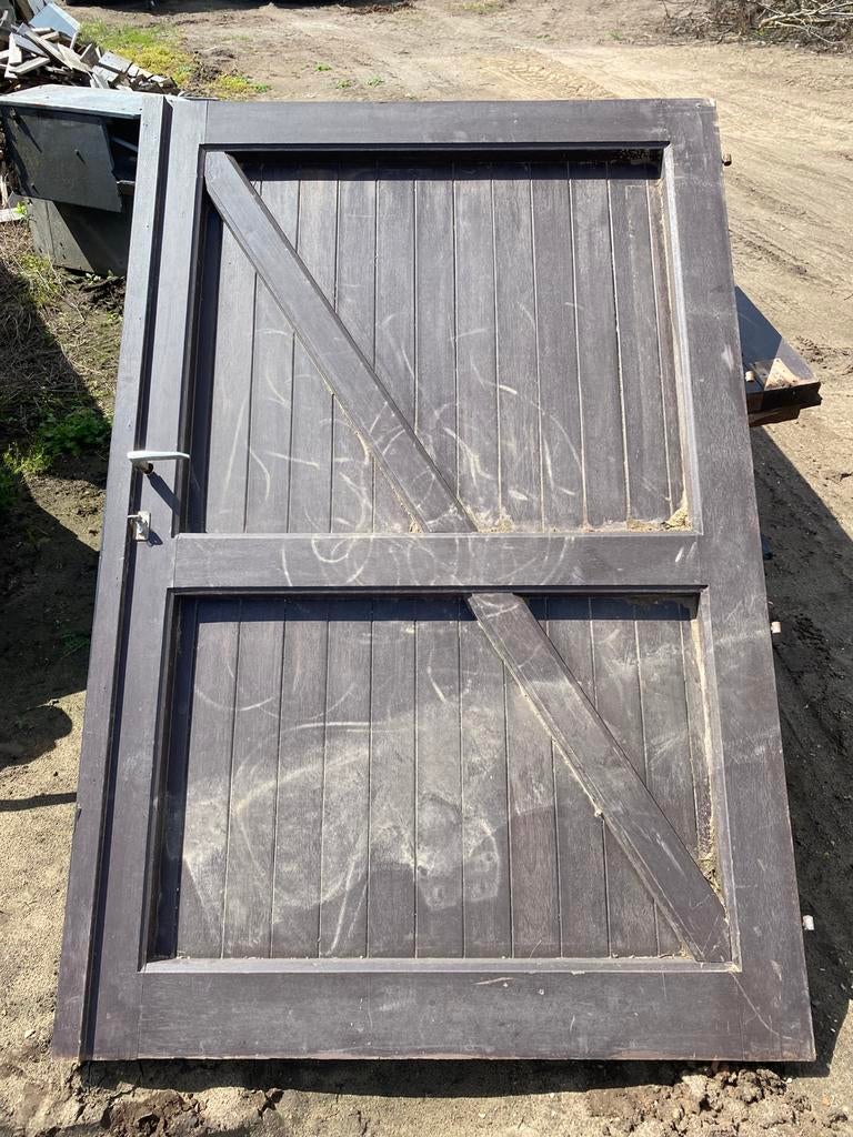 Dubbele houten openslaande deur 1,25m x 1,92m, Ophalen, Gebruikt, 120 cm of meer, Minder dan 200 cm
