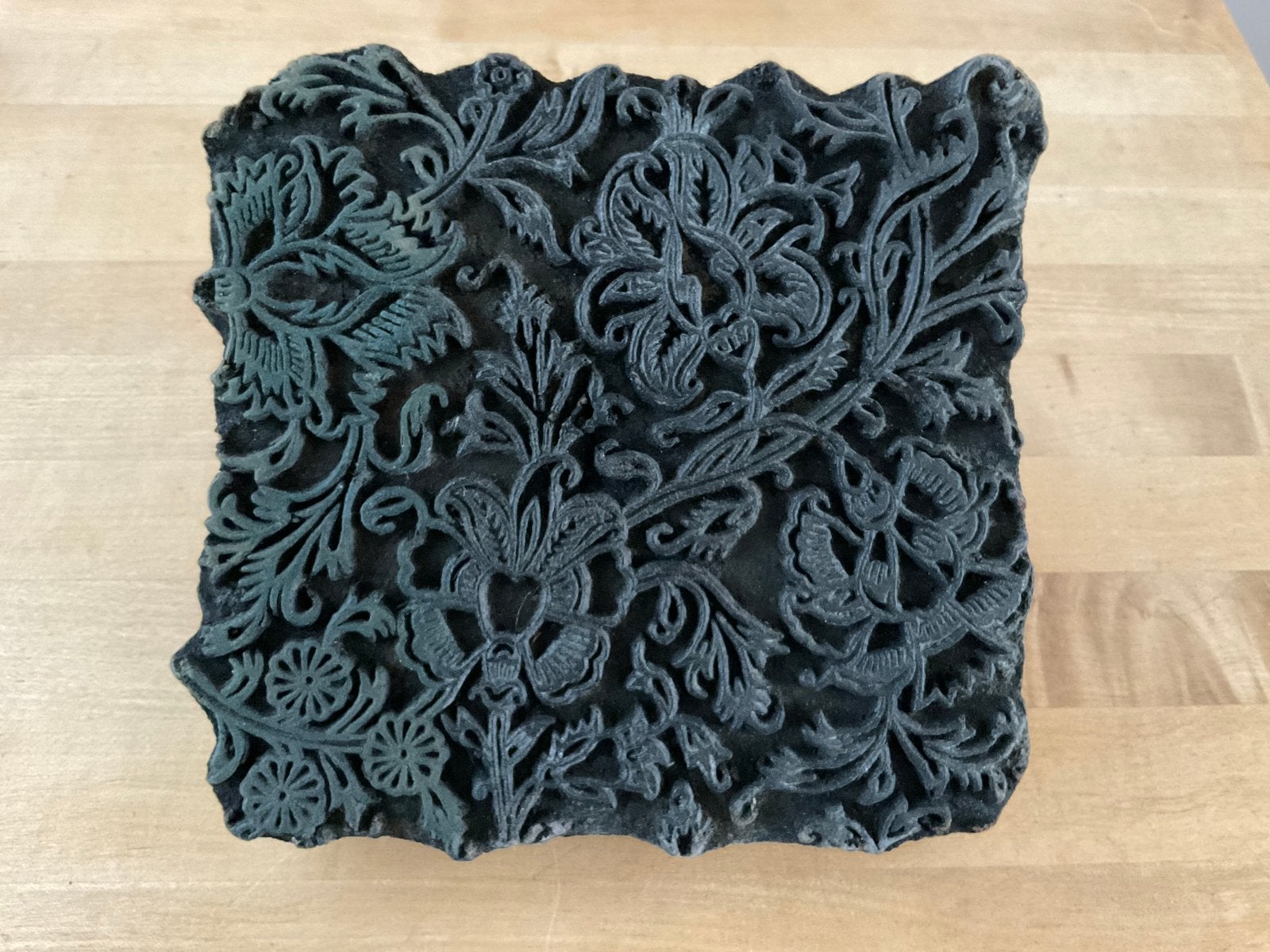 Origineel houten batik stempel / drukblok, Antiek en Kunst, Ophalen of Verzenden