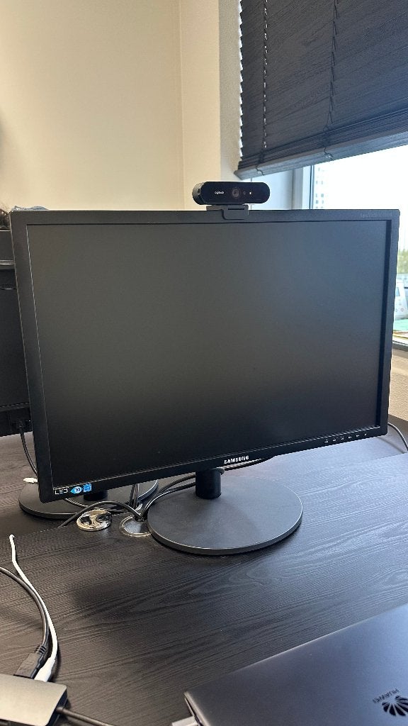 Samsung Syncmaster LS24B420BW 24'' monitor, Ophalen, Gebruikt, In hoogte verstelbaar, Full HD