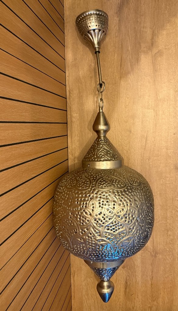 Oosterse hanglamp Marrakesh - zilver, Huis en Inrichting, Ophalen of Verzenden, Zo goed als nieuw, Metaal