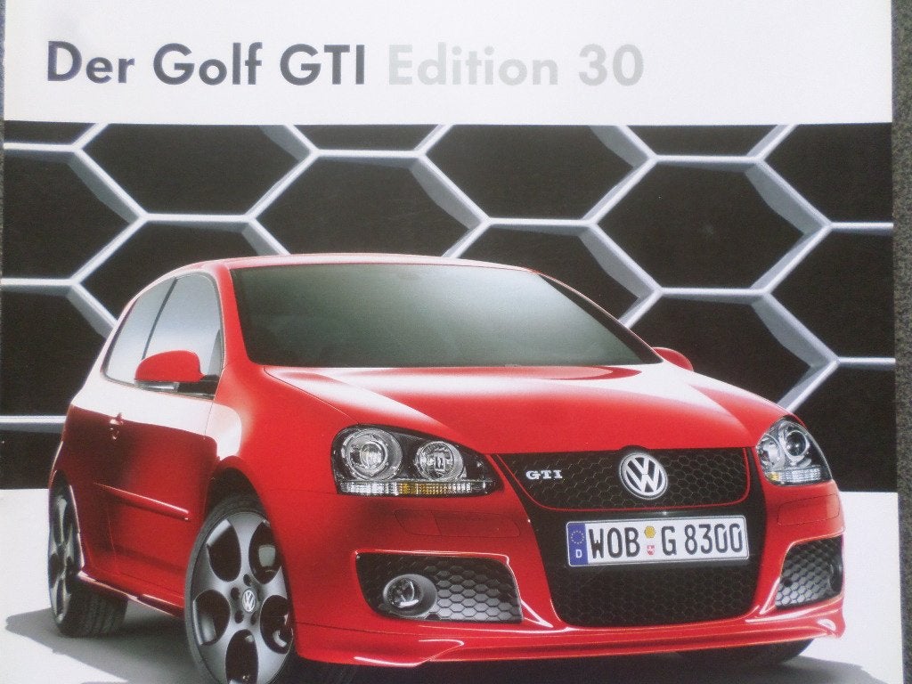 Volkswagen VW Golf GTI 30 Edition 2006 2007 Brochure, Ophalen of Verzenden, Zo goed als nieuw, Volkswagen