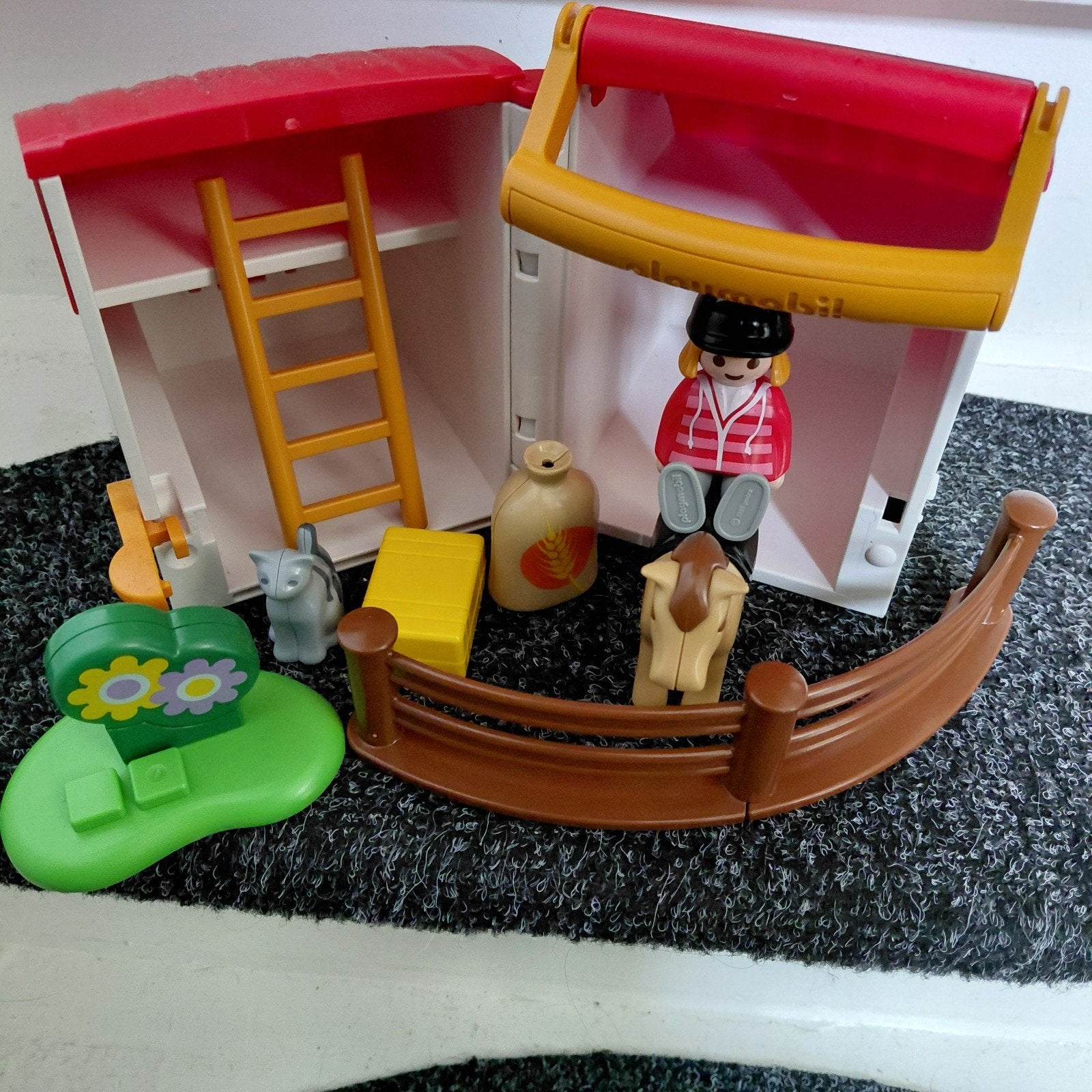 Playmobil 1-2-3 Manege - Zo goed als nieuw, Ophalen of Verzenden, Zo goed als nieuw, Complete set