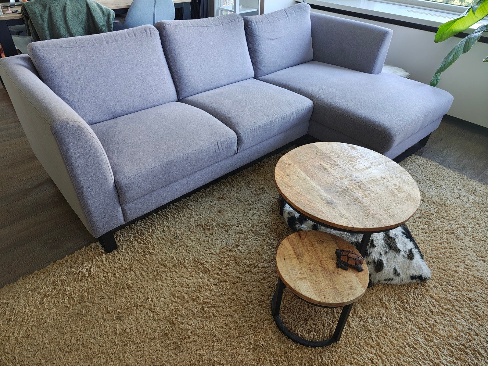 Hoekbank met Chaise Longue (lichtgrijs), Huis en Inrichting, Banken | Bankstellen, Modern, Eigentijds, 250 tot 300 cm, 100 tot 125 cm