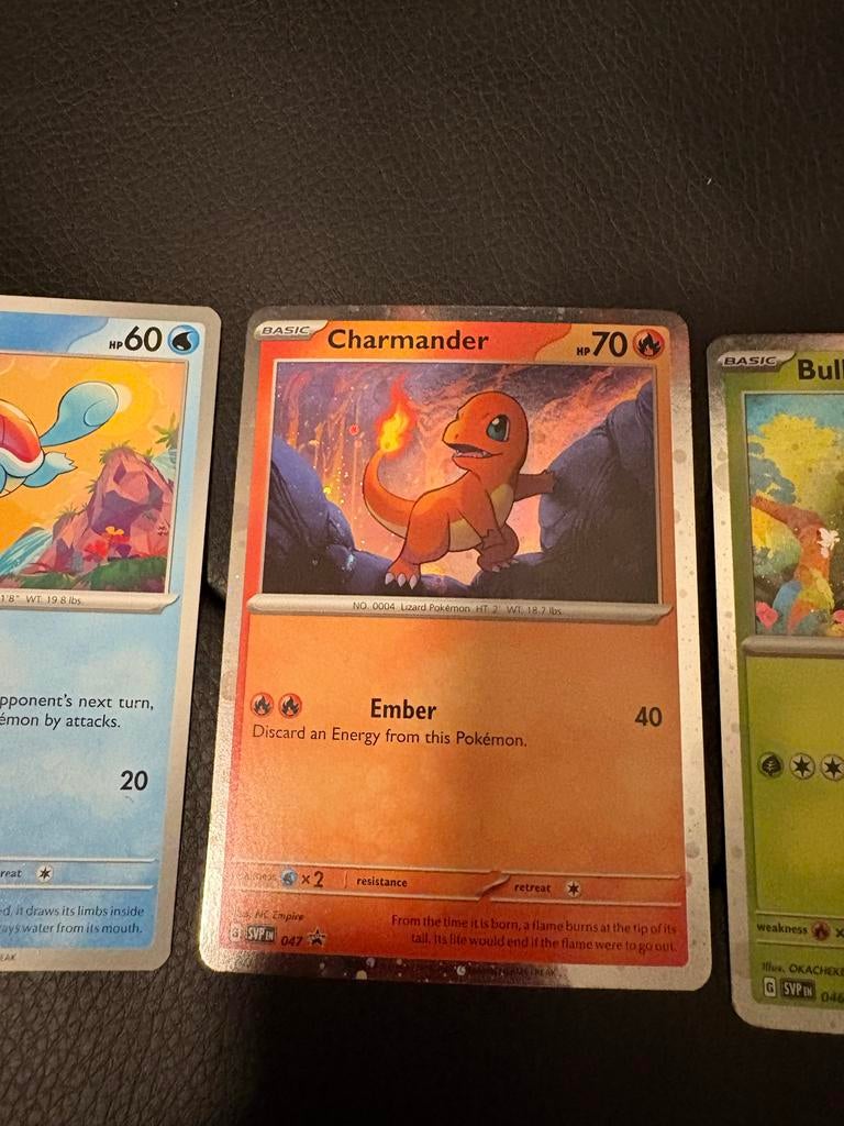 Pokémon 151: Charmander, Squirtle, Bulbasaur, Gengar, Ophalen of Verzenden, Zo goed als nieuw, Meerdere kaarten