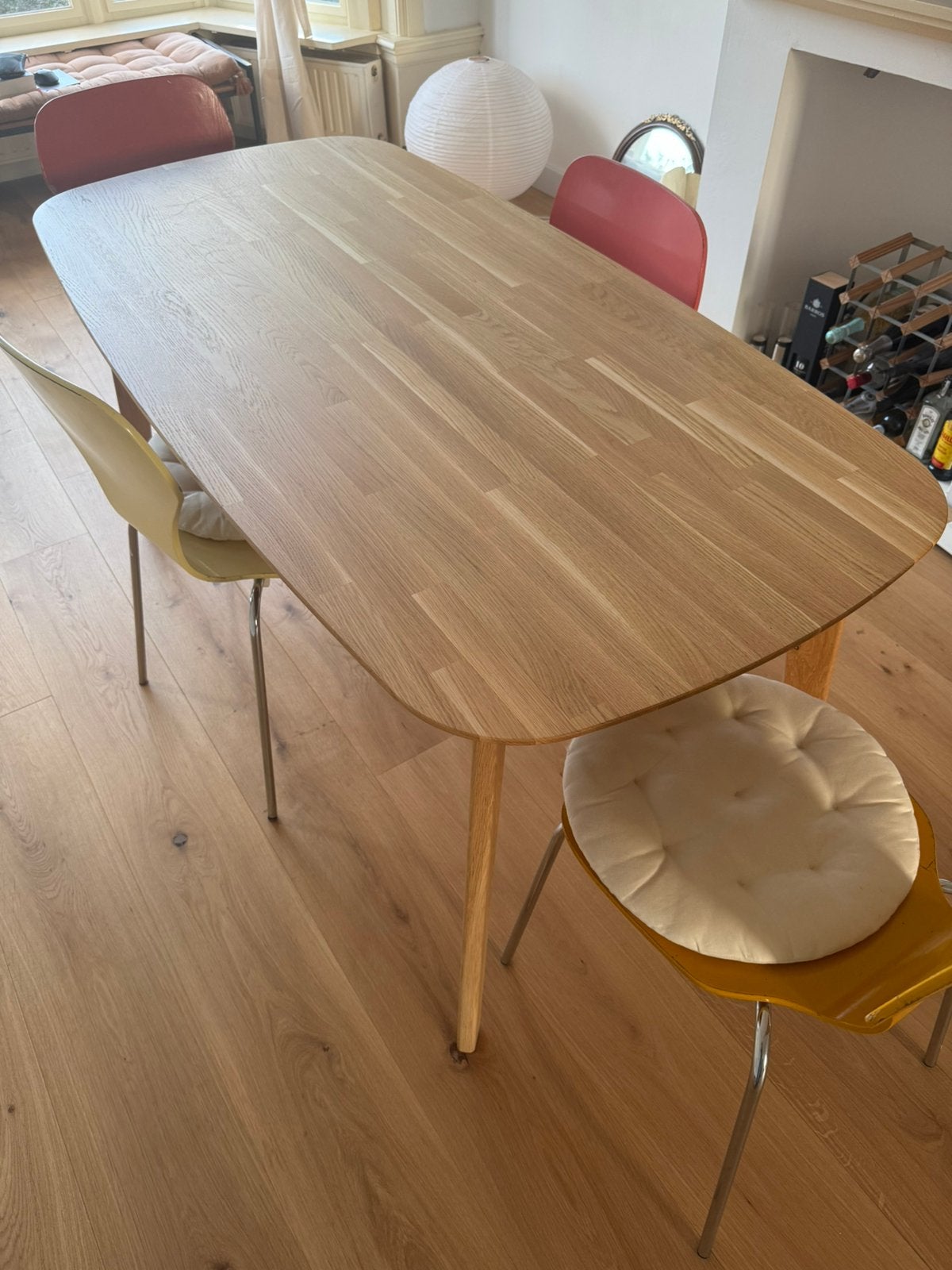 Houten Eettafel, Ophalen, 200 cm of meer, 50 tot 100 cm, Zo goed als nieuw