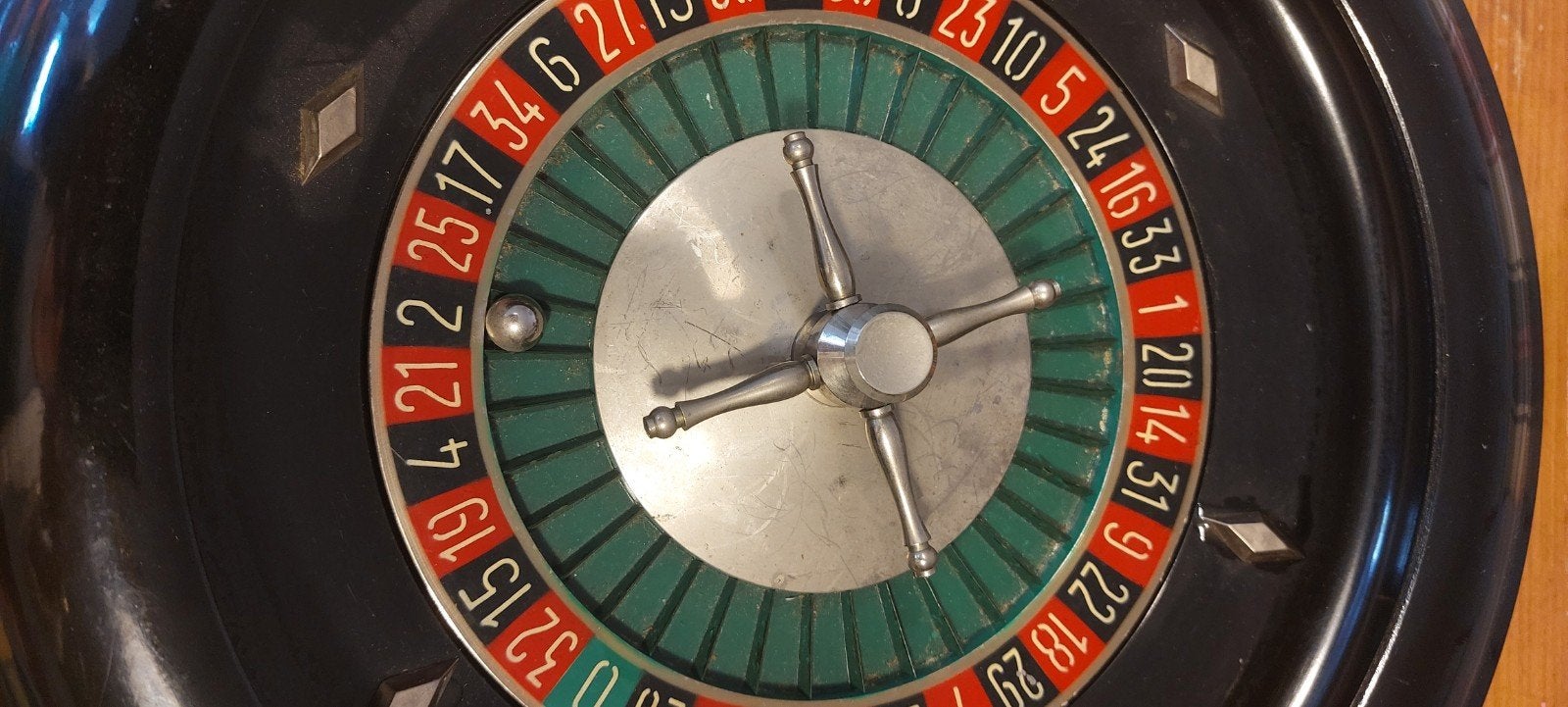 Vintage Roulette Set met Fiches en Kleed, Ophalen of Verzenden, Gebruikt